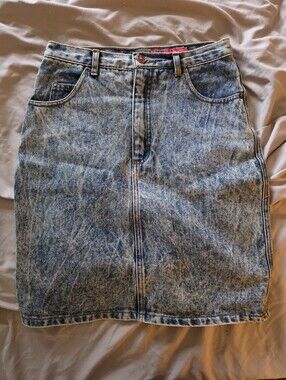 Authentic Vintage 80s Original Coca Cola Acide Wash Skirt